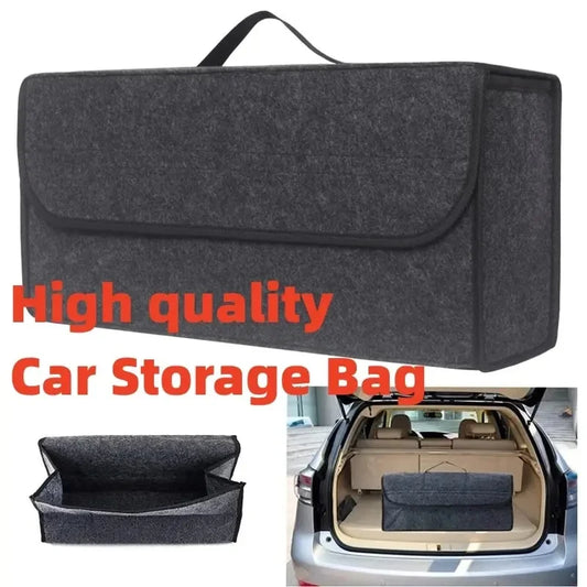 Car Trunk Organizer - Foldable Ergonomic Handle Durable Fabric