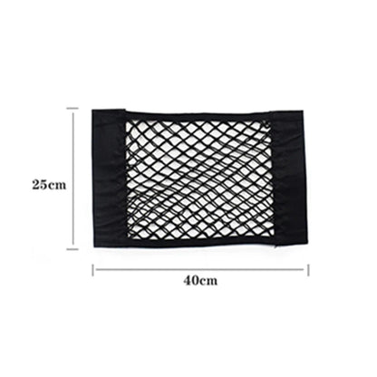 Mesh Pocket Car Seat Back Organizer Trunk Elastic String Net Portable Storage Bag