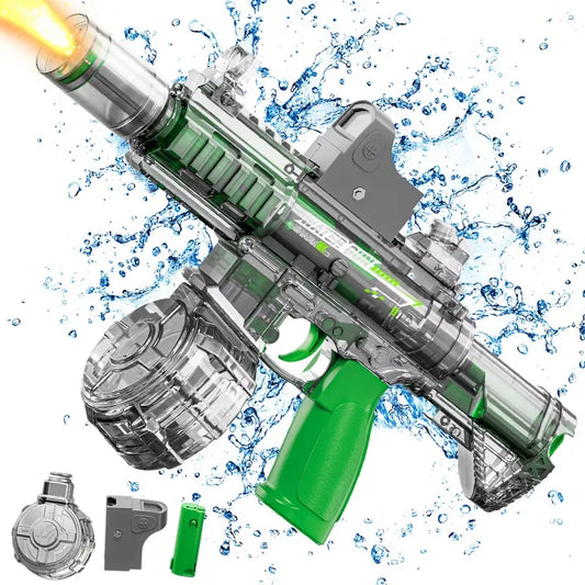 M416 Led Simulation Fire Electric Water Guns for Children Large Capacity Automatic Continuous Water Gun Kids Summer Outdoor Toys